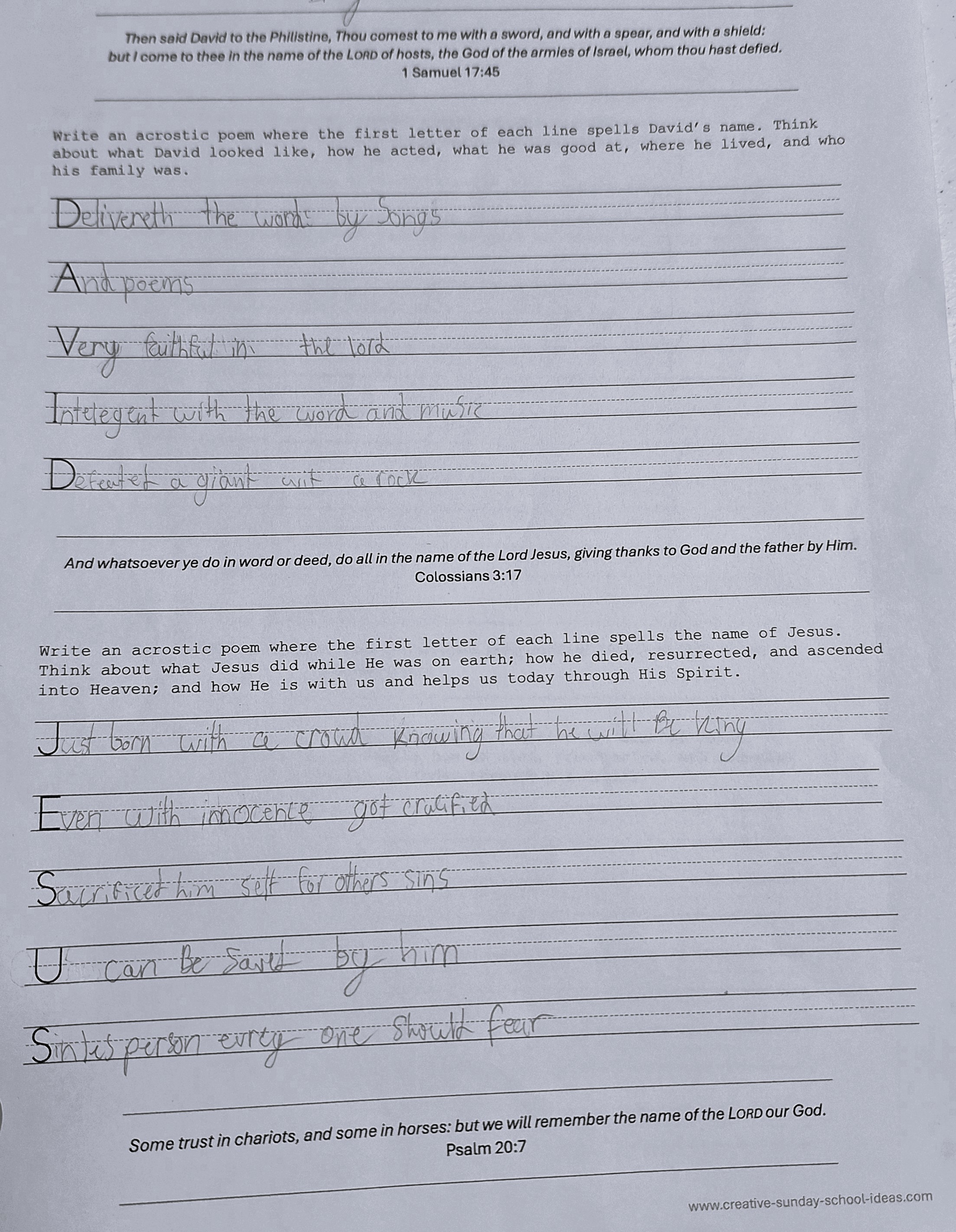 Acrostic Poem David Jesus example3